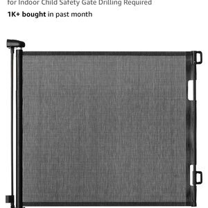 Retractable Black Safety Gate
